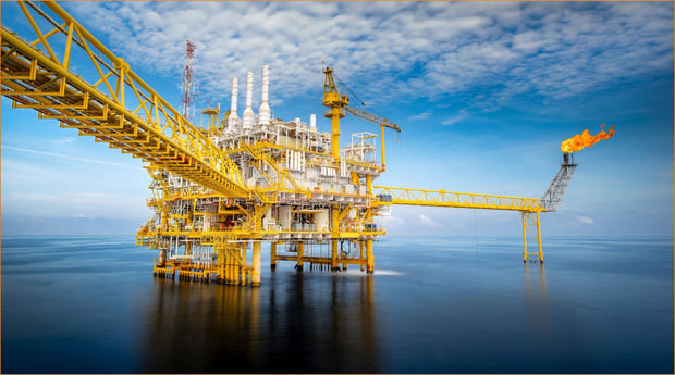 Offshore platform bordered